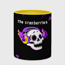 Кружка 3D The Cranberries неоновый череп, цвет: 3D-белый + желтый — фото 2