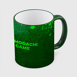 Кружка 3D Tomodachi Game - green gradient по-горизонтали, цвет: 3D-зеленый кант