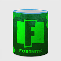 Кружка 3D Fortnite - green gradient, цвет: 3D-небесно-голубой кант — фото 2