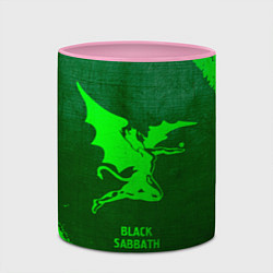 Кружка 3D Black Sabbath - green gradient, цвет: 3D-белый + розовый — фото 2