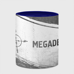 Кружка 3D Megadeth - white gradient по-горизонтали, цвет: 3D-белый + синий — фото 2