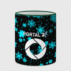 Кружка 3D Portal winter, цвет: 3D-зеленый кант — фото 2