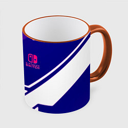 Кружка 3D Нинтендо геометрия киберспорт, цвет: 3D-оранжевый кант