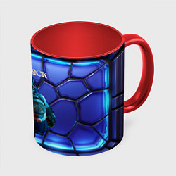 Кружка 3D Mo and Krill Deadlock, цвет: 3D-белый + красный