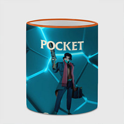 Кружка 3D Pocket Deadlock, цвет: 3D-оранжевый кант — фото 2