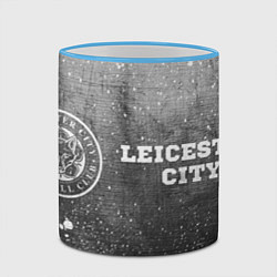 Кружка 3D Leicester City - grey gradient по-горизонтали, цвет: 3D-небесно-голубой кант — фото 2