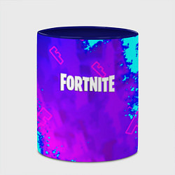 Кружка 3D Fortnite neon game, цвет: 3D-белый + синий — фото 2