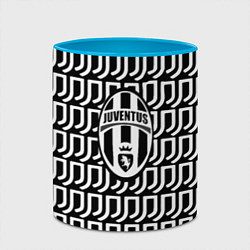 Кружка 3D Juventus fc pattern, цвет: 3D-белый + небесно-голубой — фото 2