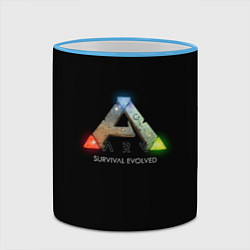 Кружка 3D Ark: Survival Evolved logo rpg, цвет: 3D-небесно-голубой кант — фото 2