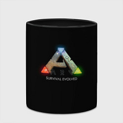 Кружка 3D Ark: Survival Evolved logo rpg, цвет: 3D-белый + черный — фото 2