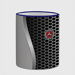 Кружка 3D Mercedes металическая сетка, цвет: 3D-синий кант — фото 2