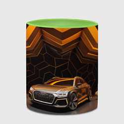 Кружка 3D Audi auto, цвет: 3D-белый + светло-зеленый — фото 2