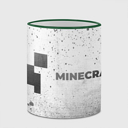 Кружка 3D Minecraft - white gradient по-горизонтали, цвет: 3D-зеленый кант — фото 2