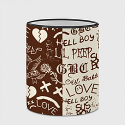 Кружка 3D Lil peep retro pattern, цвет: 3D-черный кант — фото 2
