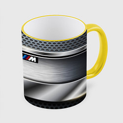 Кружка 3D BMW metal texture, цвет: 3D-желтый кант