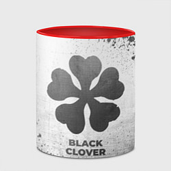 Кружка 3D Black Clover - white gradient, цвет: 3D-белый + красный — фото 2