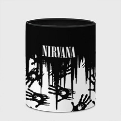 Кружка 3D Nirvana rok hand, цвет: 3D-белый + черный — фото 2