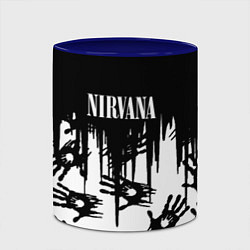 Кружка 3D Nirvana rok hand, цвет: 3D-белый + синий — фото 2