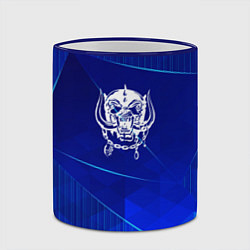 Кружка 3D Motorhead blue poly, цвет: 3D-синий кант — фото 2