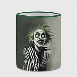 Кружка 3D Сумасшедший Битлджус, цвет: 3D-зеленый кант — фото 2