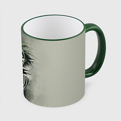 Кружка 3D Сумасшедший Битлджус, цвет: 3D-зеленый кант