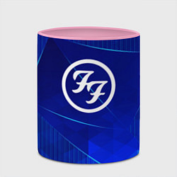 Кружка 3D Foo Fighters blue poly, цвет: 3D-белый + розовый — фото 2