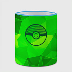 Кружка 3D Pokemon green poly, цвет: 3D-небесно-голубой кант — фото 2