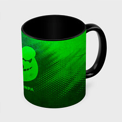 Кружка 3D Danganronpa - green gradient, цвет: 3D-белый + черный