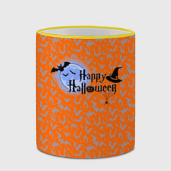 Кружка 3D Хэллоуин - луна, цвет: 3D-желтый кант — фото 2