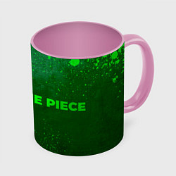 Кружка 3D One Piece - green gradient по-горизонтали, цвет: 3D-белый + розовый