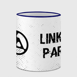 Кружка 3D Linkin Park 2024 glitch на светлом фоне по-горизон, цвет: 3D-синий кант — фото 2