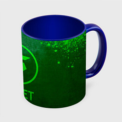 Кружка 3D Skillet - green gradient, цвет: 3D-белый + синий