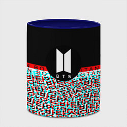Кружка 3D BTS glitch, цвет: 3D-белый + синий — фото 2