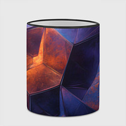 Кружка 3D Искаженная геометрия с эффектом потертостей, цвет: 3D-черный кант — фото 2