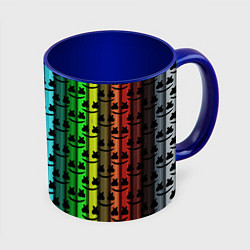 Кружка 3D Marshmello gradient, цвет: 3D-белый + синий