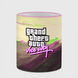 Кружка 3D Vice city glitch, цвет: 3D-розовый кант — фото 2