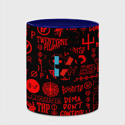 Кружка 3D Twenty one pilots pattern rock steel, цвет: 3D-белый + синий — фото 2