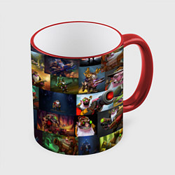 Кружка 3D Sniper Dota 2, цвет: 3D-красный кант