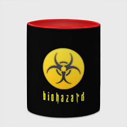 Кружка 3D Resident Evil biohazard, цвет: 3D-белый + красный — фото 2