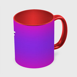 Кружка 3D Sally Face neon gradient, цвет: 3D-белый + красный