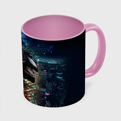 Кружка 3D Веном и Эдди, цвет: 3D-белый + розовый