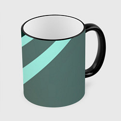 Кружка 3D Геометрия из полос, цвет: 3D-черный кант