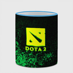 Кружка 3D DOTA2 кислотное лого краски, цвет: 3D-небесно-голубой кант — фото 2