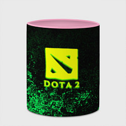 Кружка 3D DOTA2 кислотное лого краски, цвет: 3D-белый + розовый — фото 2