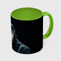 Кружка 3D Stray Kids Hyunjin Giant concept, цвет: 3D-белый + светло-зеленый