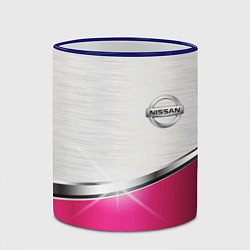 Кружка 3D Nissan auto metal, цвет: 3D-синий кант — фото 2