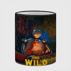 Кружка 3D Дикий робот с друзьями, цвет: 3D-черный кант — фото 2