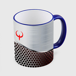 Кружка 3D Quake metal steel, цвет: 3D-синий кант