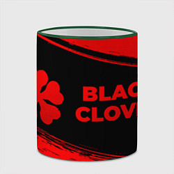 Кружка 3D Black Clover - red gradient по-горизонтали, цвет: 3D-зеленый кант — фото 2