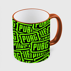 Кружка 3D PUBG pattern game, цвет: 3D-оранжевый кант